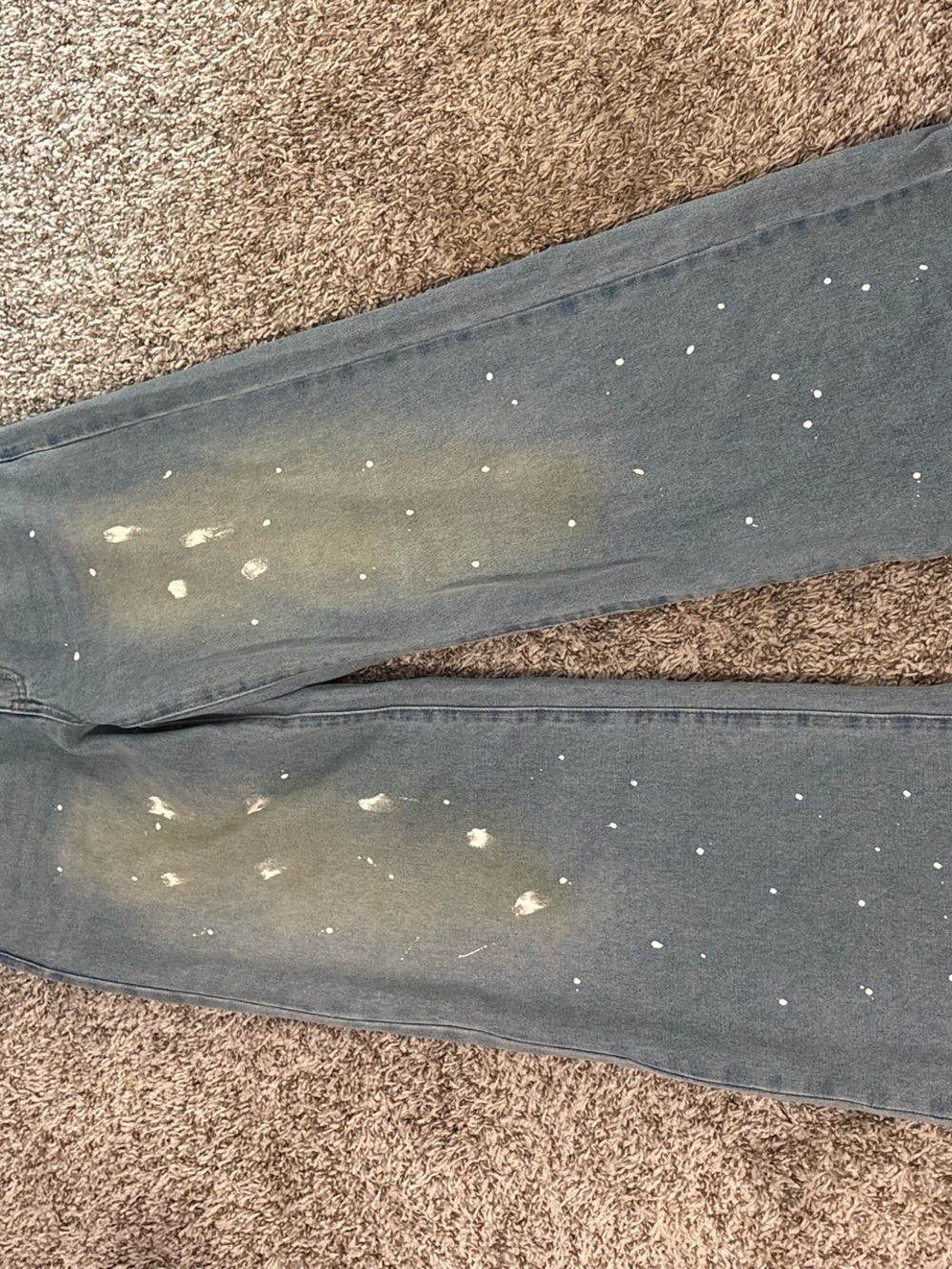 Women’s Blue Paint-Splatter Jeans
